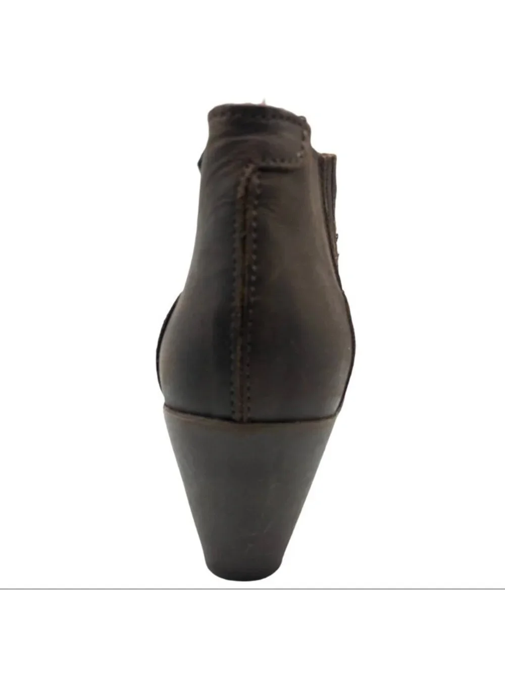 El Naturalista Womens Brown Leather Slip On Heeled Ankle Boots Size EU 37/US 7